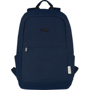 Joey 15,6-calowy plecak na laptopa z płótna z recyklingu z certyfikatem GRS o pojemności 18 l, niebieski