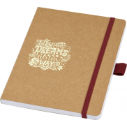 Berk notatnik z papieru z recyklingu, czerwony