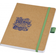 Berk notatnik z papieru z recyklingu, zielony