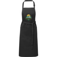 Andrea fartuch o gramaturze 240 g/m² z regulowanym paskiem na szyję, czarny