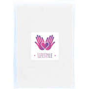 Mayan jednorazowe poncho przeciwdeszczowe z recyklingu z certyfikatem GRS, z pokrowcem do przechowywania , biały