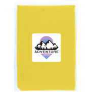 Mayan jednorazowe poncho przeciwdeszczowe z recyklingu z certyfikatem GRS, z pokrowcem do przechowywania , żółty