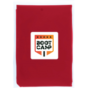 Mayan jednorazowe poncho przeciwdeszczowe z recyklingu z certyfikatem GRS, z pokrowcem do przechowywania , czerwony