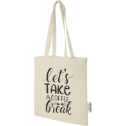 Madras torba na zakupy z bawełny z recyklingu o gramaturze 140 g/m2 i pojemności 7 l, piasek pustyni