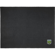 Suzy koc z dzianiny poliestrowej z certyfikatem GRS o wymiarach 150 x 120 cm, czarny