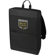 Rise plecak na laptopa o przekątnej 15,6 cali z tworzywa sztucznego pochodzącego z recyclingu z certyfikatem GRS , czarny