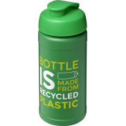 Baseline bidon o pojemności 500 ml z wieczkiem zaciskowym z materiałów z recyklingu, zielony