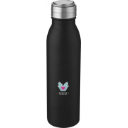 Harper bidon na wodę o pojemności 720 ml z metalową pętlą wykonany ze stali nierdzewnej z certyfikatem RCS, czarny