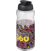 H2O Active® Big Base bidon z wieczkiem zaciskowym o pojemności 1 litra, czarny