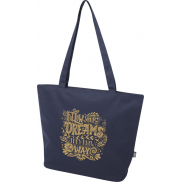 Panama torba na zakupy o pojemności 20 l wykonana z materiałów z recyklingu z certyfikatem GRS, niebieski