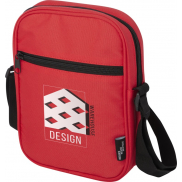 Byron torba na ramię o pojemności 2 l wykonana z materiałów z recyklingu z certyfikatem GRS, czerwony