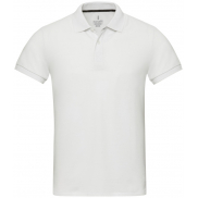 Emerald koszulka polo unisex z recyklingu z krótkim rękawem, xl, biały