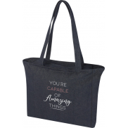 Weekender torba na zakupy z materiału z recyklingu o gramaturze 500 g/m², niebieski