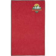 Pieter niezwykle lekki i szybko schnący ręcznik o wymiarach 30x50 cm z certyfikatem GRS, czerwony