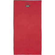 Pieter niezwykle lekki i szybko schnący ręcznik o wymiarach 50x100 cm z certyfikatem GRS, czerwony