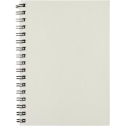 Desk-Mate® kolorowy kołonotatnik A6 z materiałów z recyklingu, biały