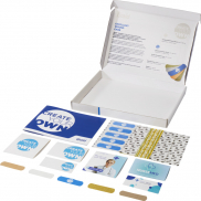 Zestaw próbek z plastrami , biały