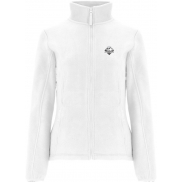 Artic damska kurtka polarowa z zamkiem błyskawicznym na całej długości, l, biały