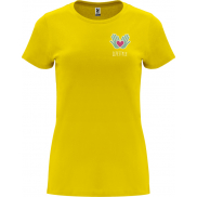 Capri koszulka damska z krótkim rękawem, 3xl, żółty