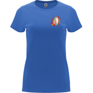 Capri koszulka damska z krótkim rękawem, 2xl, niebieski