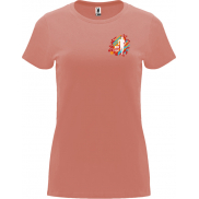 Capri koszulka damska z krótkim rękawem, 3xl, pomarańczowy