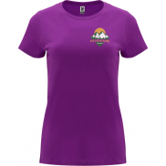 Capri koszulka damska z krótkim rękawem, 2xl, fioletowy