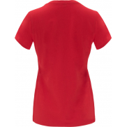 Capri koszulka damska z krótkim rękawem, 3xl, czerwony