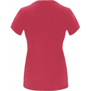 Capri koszulka damska z krótkim rękawem, 2xl, czerwony