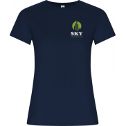 Golden koszulka damska z krótkim rękawem, 2xl, niebieski