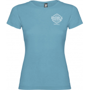 Jamaica koszulka damska z krótkim rękawem, 2xl, niebieski