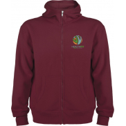 Montblanc bluza unisex z kapturem z suwakiem na całej długości, xl, fioletowy