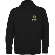 Montblanc bluza unisex z kapturem z suwakiem na całej długości, 3xl, czarny