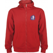 Montblanc bluza unisex z kapturem z suwakiem na całej długości, xl, czerwony