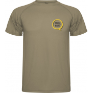 Montecarlo sportowa koszulka męska z krótkim rękawem, 2xl, brazowy