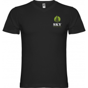 Samoyedo koszulka męska z krótkim rękawem i dekoltem w serek, s, czarny