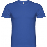 Samoyedo koszulka męska z krótkim rękawem i dekoltem w serek, l, niebieski