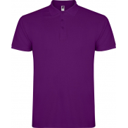 Star koszulka męska polo z krótkim rękawem, 2xl, fioletowy
