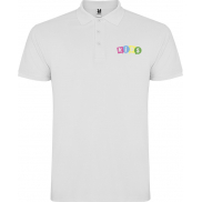 Star koszulka dziecięca polo z krótkim rękawem, 9/10, biały