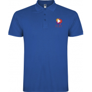 Star koszulka dziecięca polo z krótkim rękawem, 3/4, niebieski