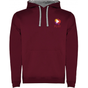 Urban męska bluza z kapturem, xs, czerwony, szary