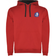 Urban męska bluza z kapturem, 2xl, czerwony, czarny