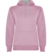 Urban damska bluza z kapturem, m, różowy, szary