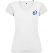 Victoria damska koszulka z krótkim rękawem i dekoltem w serek, l, biały