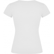 Victoria damska koszulka z krótkim rękawem i dekoltem w serek, xl, biały