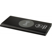 Juice bezprzewodowy powerbank o pojemności 8000 mAh Type-C z aluminium pochodzącego z recyklingu, czarny