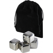 Froz zestaw kostek lodu ze stali nierdzewnej, czarny, szary