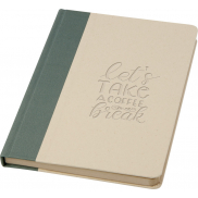 Liliana notatnik A5 w twardej okładce z tworzywa sztucznego pochodzącego z trzciny cukrowej, zielony