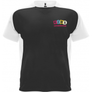 Bugatti sportowa koszulka dziecięca z krótkim rękawem, 4, czarny, biały