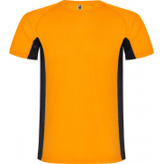 Shanghai sportowa koszulka męska z krótkim rękawem, 2xl, pomarańczowy, czarny