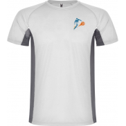 Shanghai sportowa koszulka męska z krótkim rękawem, 2xl, biały, szary